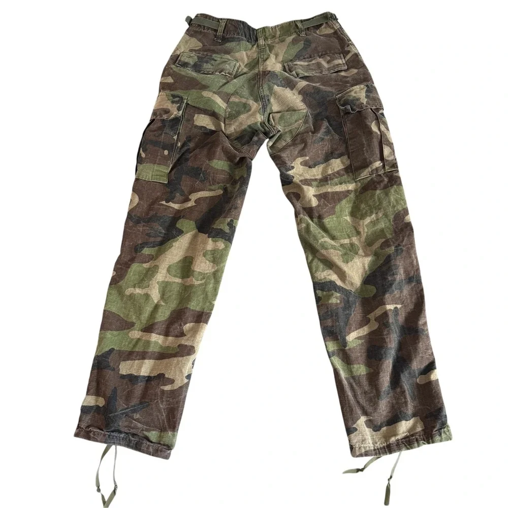 Tru-Spec Small Reg 28x29.5 Green Woodland Camo Ripstop BDU Mens Cargo Pants